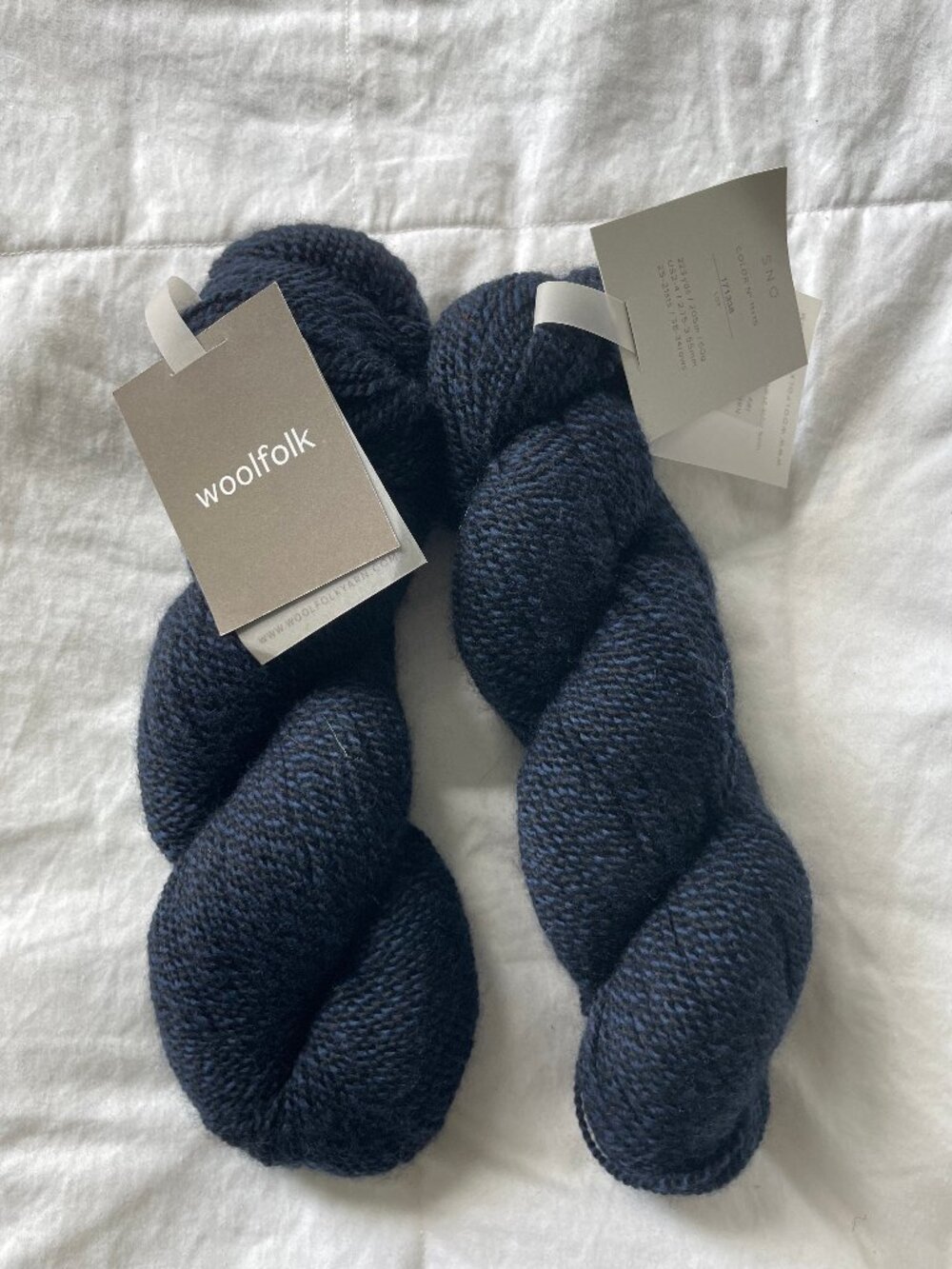 Woolfolk Sno Merino Wool Fingering Weight Marled Yarn 2 Skeins